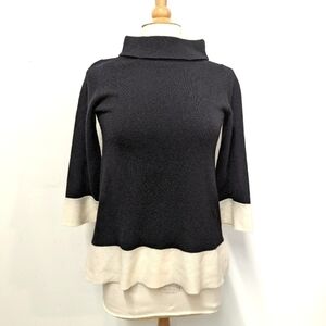 Autumn Cashmere Mod Mock Neck Swing Cashmere Sweater S quiet Luxury